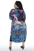 Sterling Blue Patchwork Maxi Duster