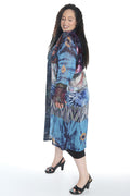 Sterling Blue Patchwork Maxi Duster