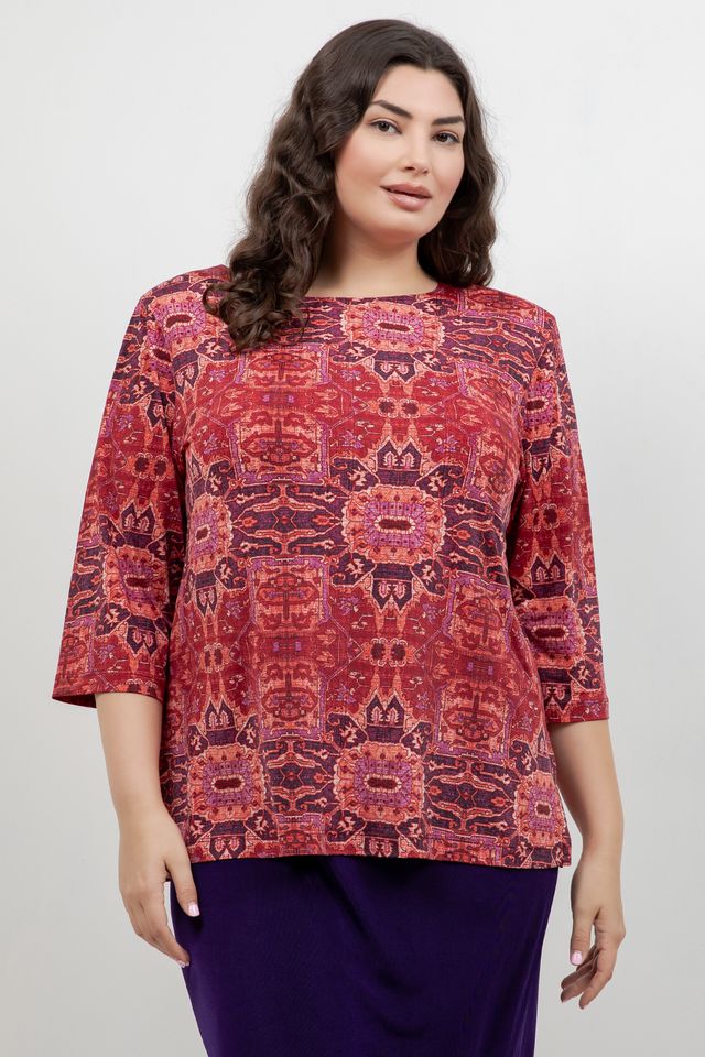 Vikki Vi Jersey Byzantine Spice 3/4 Sleeve Top