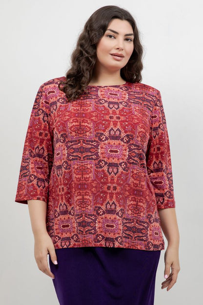 Vikki Vi Jersey Byzantine Spice 3/4 Sleeve Top