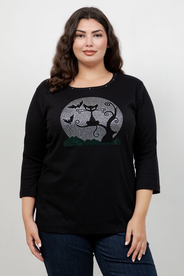 Cat in the Tree 3/4 Sleeve Top