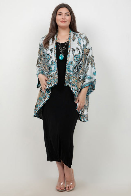 Jackets BOK Style Turquoise Cape