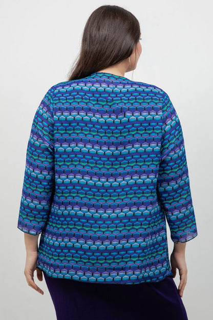 Jackets Vikki Vi Purple Deco Swing Cardigan