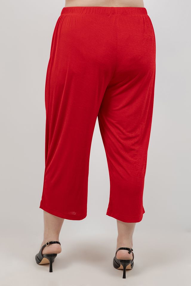Pants Vikki Vi Silky Classic Red Crop Pant