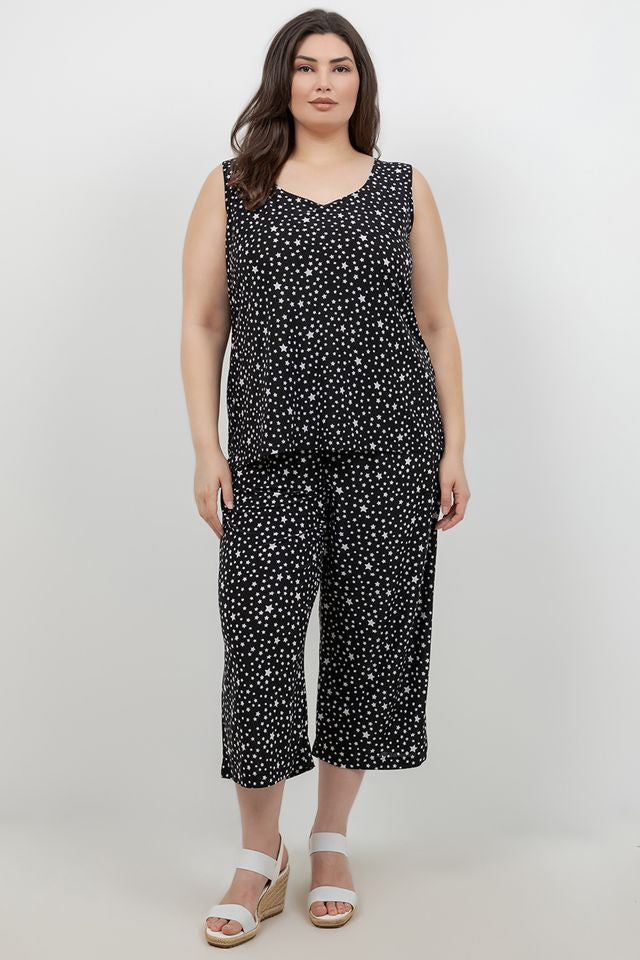 Tops Vikki Vi Jersey Stars Tank