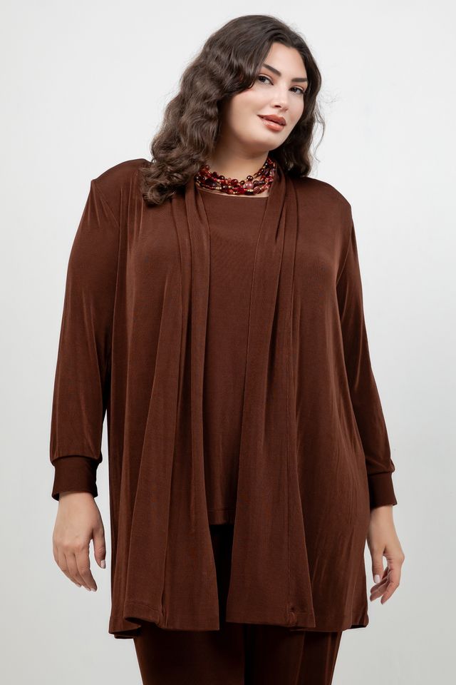 Vikki Vi Classic Bronze Long Kimono Jacket