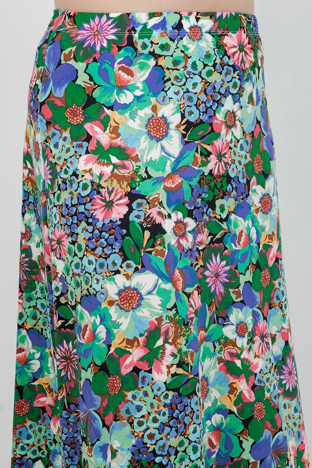 Skirts Vikki Vi Jersey Floral Fantasy Maxi Skirt