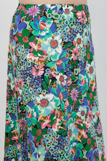 Skirts Vikki Vi Jersey Floral Fantasy Maxi Skirt
