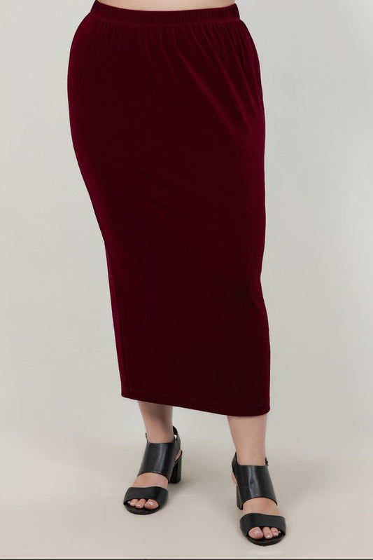Vikki Vi Classic Shiraz Straight Maxi Skirt