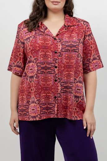 Vikki Vi Jersey Byzantine Spice Camp Shirt