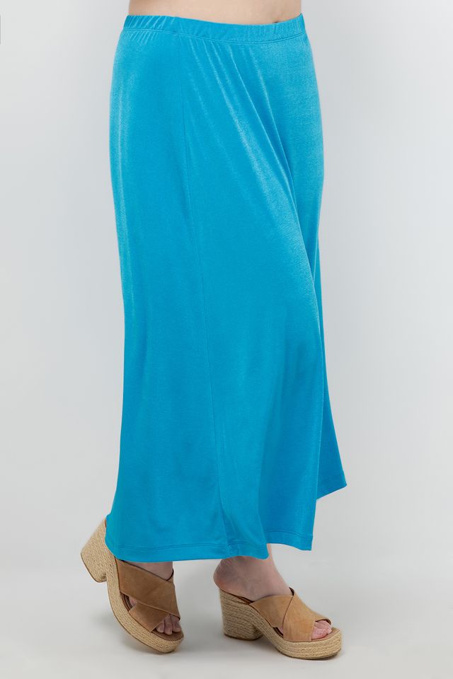 Skirts Vikki Vi Silky Classic Turquoise Maxi Skirt