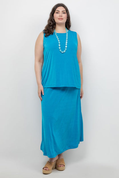 Tops Vikki Vi Silky Classic Turquoise Tank