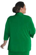 Vikki Vi Silky Classic Emerald 3/4 Sleeve Kimono Jacket