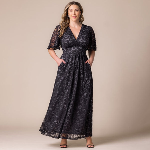 Dresses Luminous Sequin Lace Long Gown