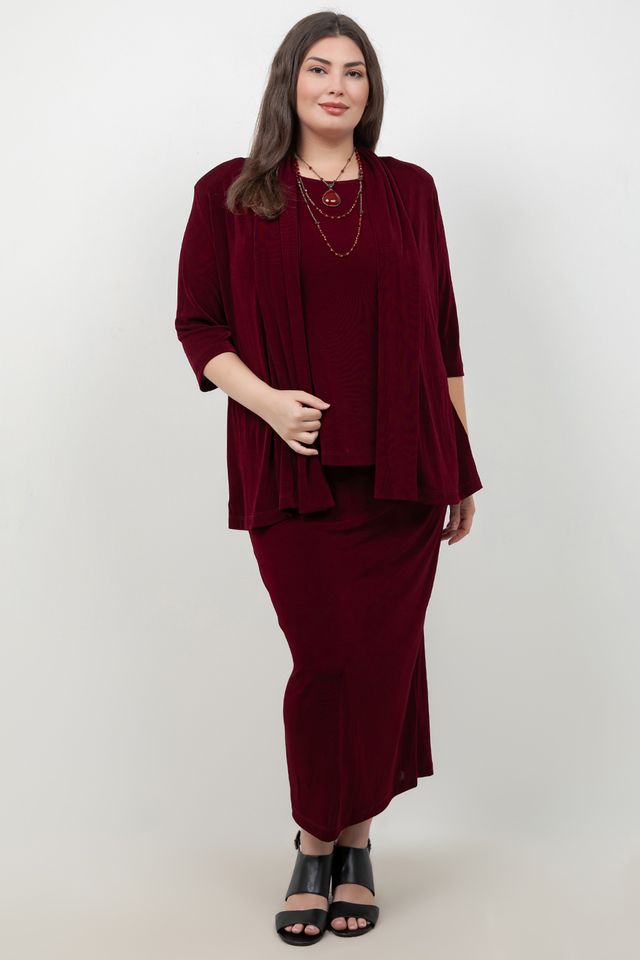 Vikki Vi Classic Shiraz Straight Maxi Skirt