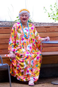 Vikki Vi Jersey Peach Floral Caftan