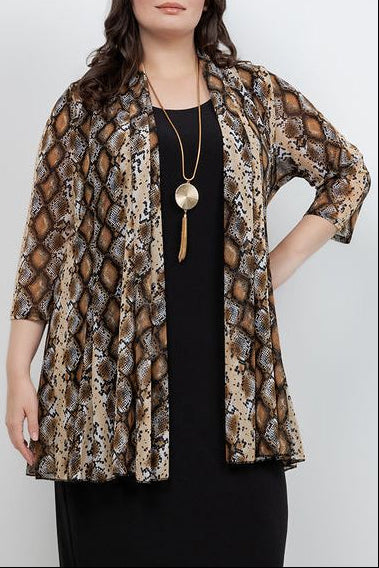 Jackets Mesh Animal Print Jacket
