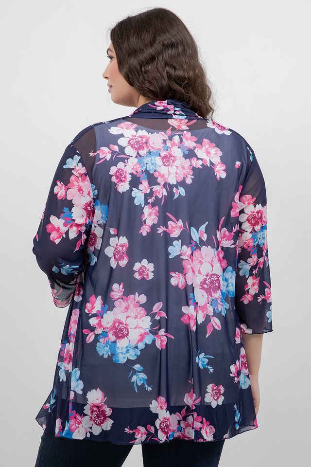 Jackets Mesh Navy Blossom Jacket