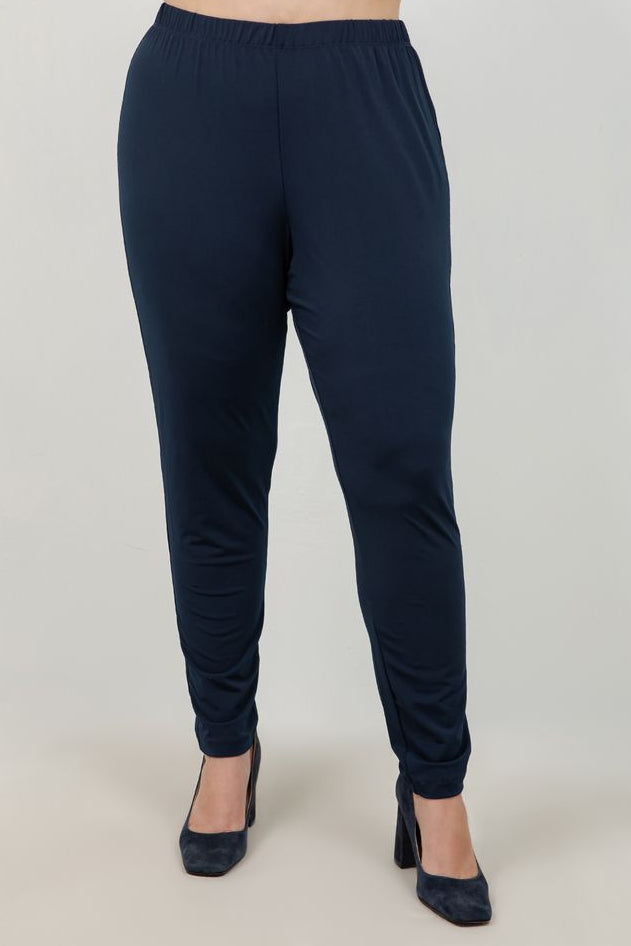 Pants Vikki Vi Jersey Navy Slim Leg Pant