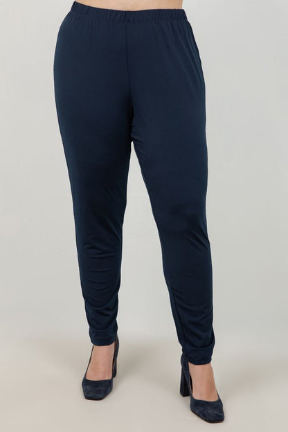 Pants Vikki Vi Jersey Navy Slim Leg Pant