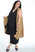 Vikki Vi Gold Glimmer Swing Vest