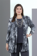 Vikki Vi Jersey Silver Mist Long Kimono Jacket