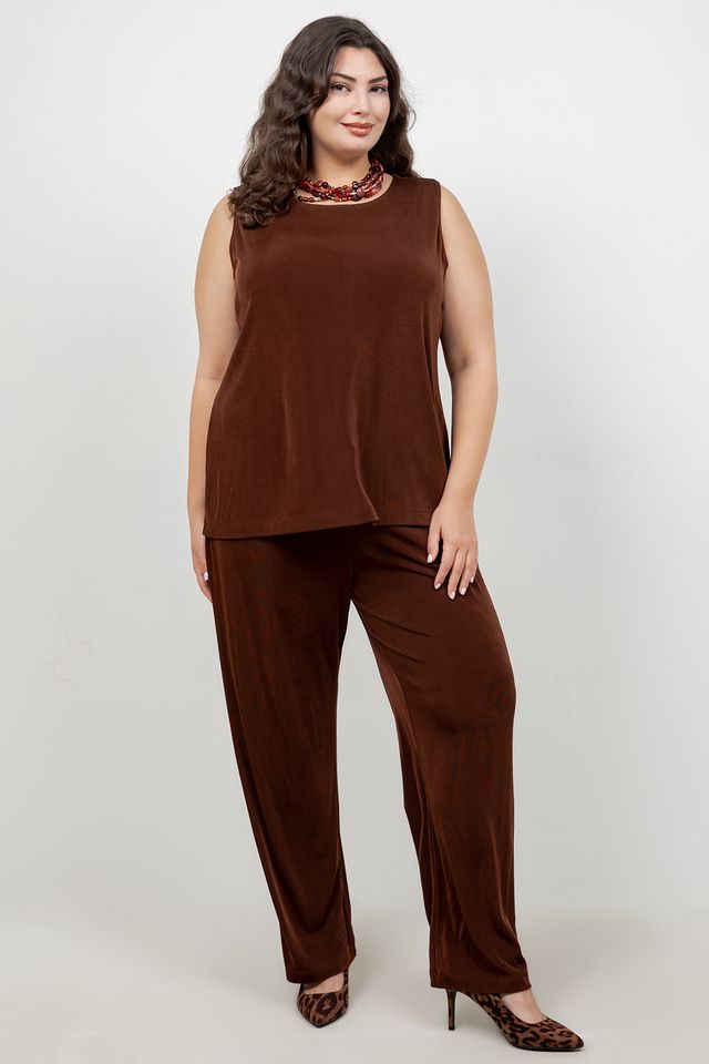 Vikki Vi Classic Bronze Petite Pull-On Pant