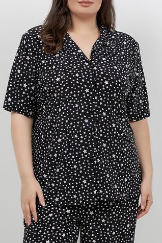 Tops Vikki Vi Jersey Stars Camp Shirt