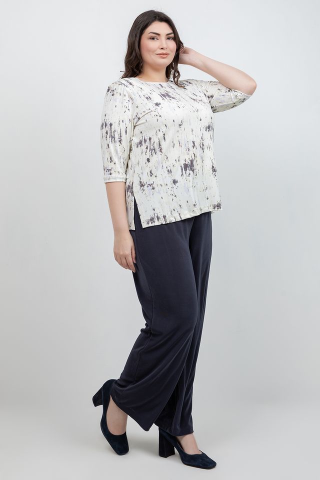 Tops Vikki Vi Jersey Butter Haze 3/4 Sleeve Top