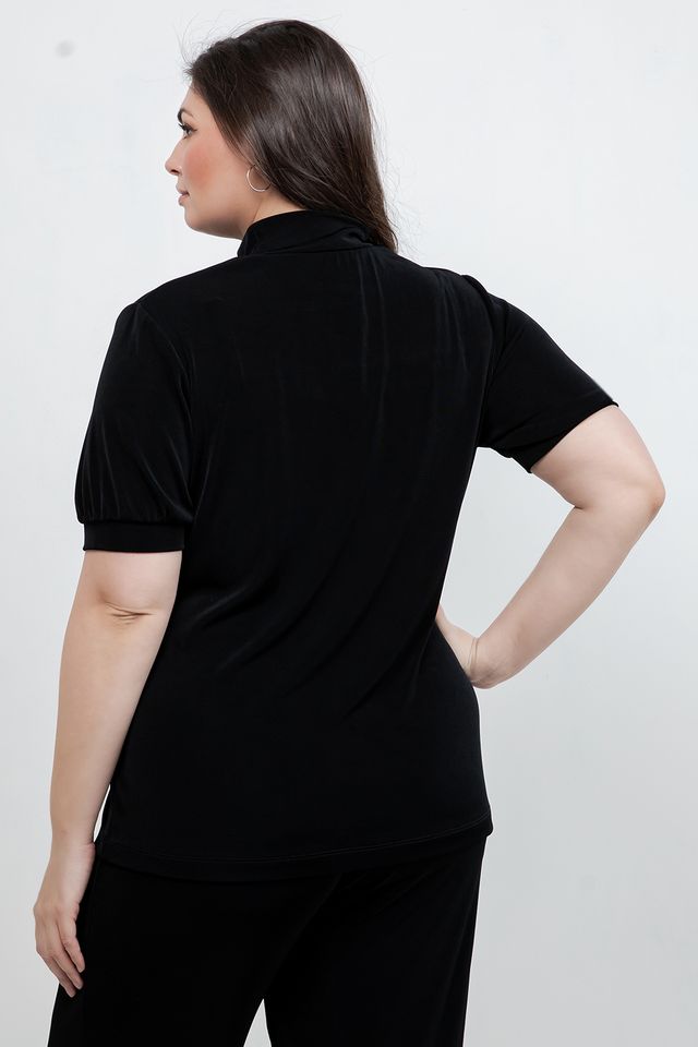 Tops Vikki Vi Classic Black Mock Neck Top