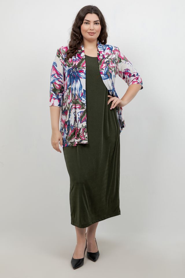 Vikki Vi Jersey Georgia Floral 3/4 Kimono Jacket