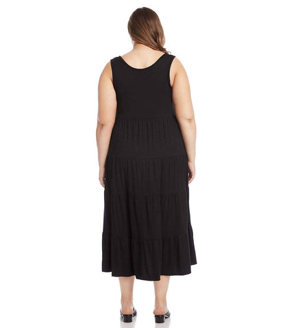 dress Plus Size Tiered Midi Dress