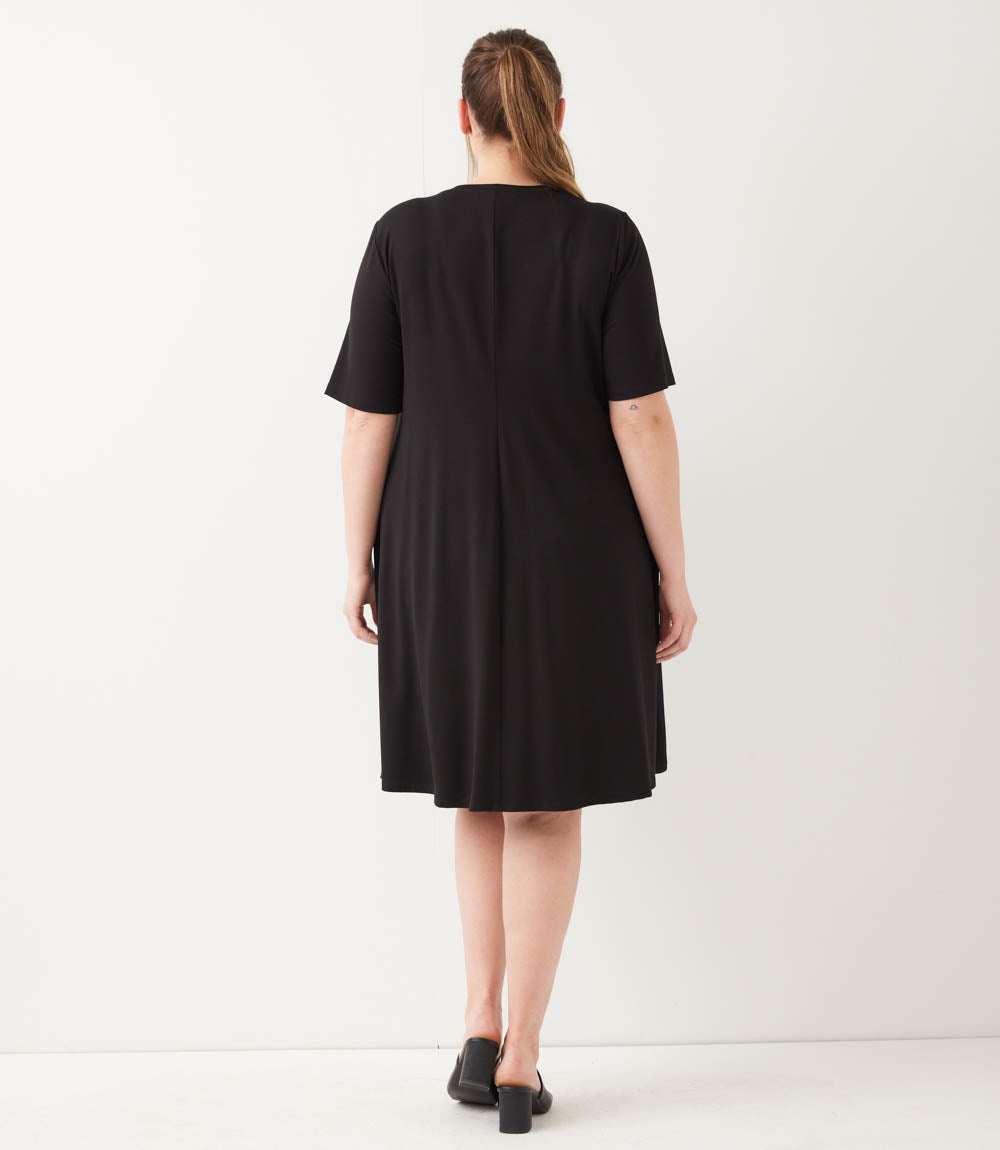 dress Plus Size Short Sleeve A-Line Dress