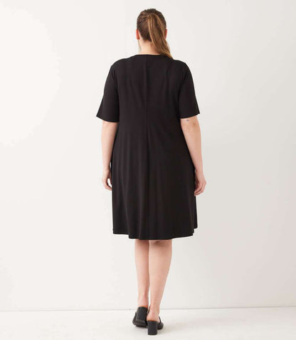 dress Plus Size Short Sleeve A-Line Dress