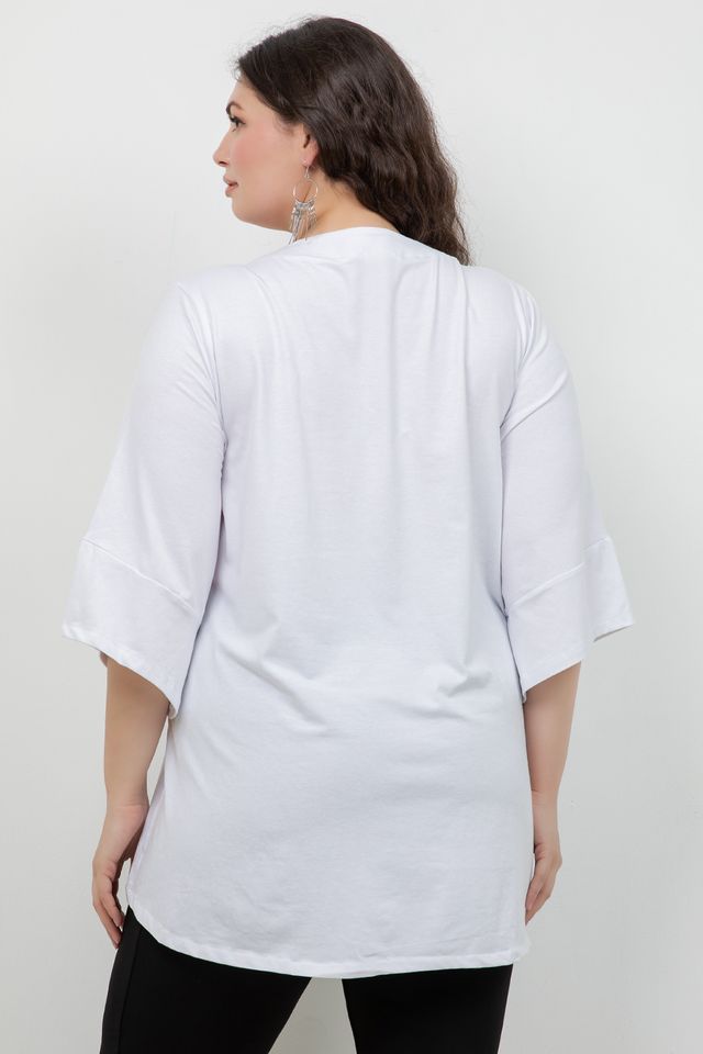 Tops White Lace Up Tee