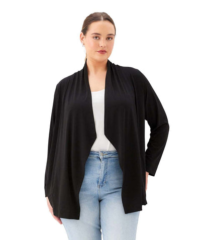 sweater Plus Size Drape Travel Jersey Cardigan