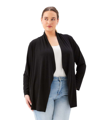 sweater Plus Size Drape Travel Jersey Cardigan