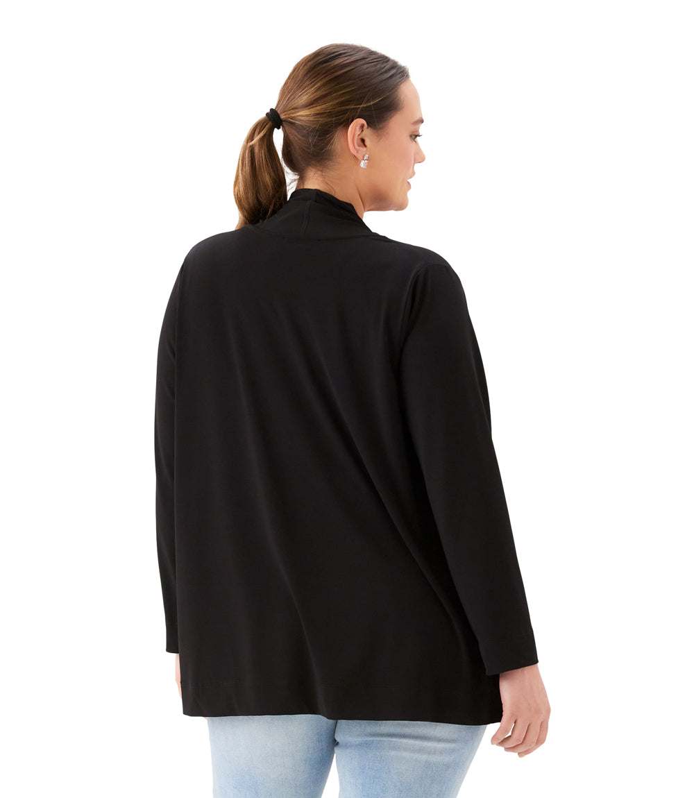 sweater Plus Size Drape Travel Jersey Cardigan