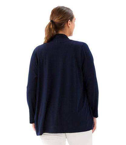 sweater Plus Size Drape Travel Jersey Cardigan