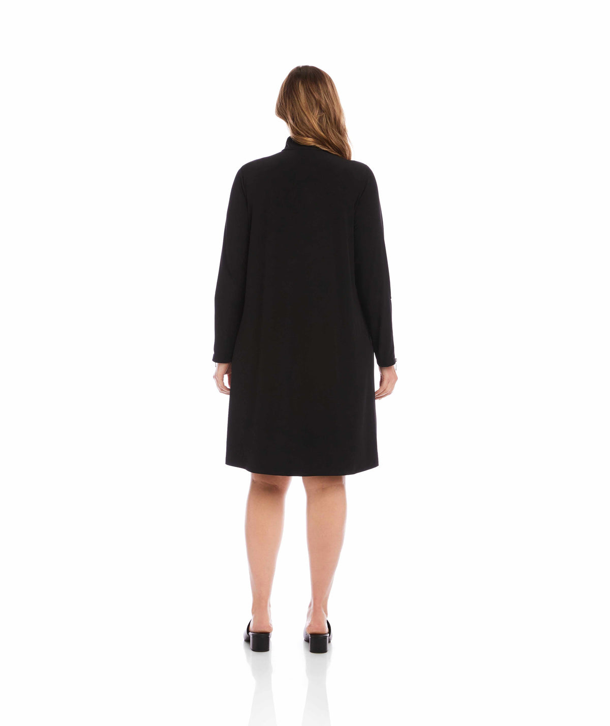 dress Plus Size Zip-Up Travel Jersey Dress