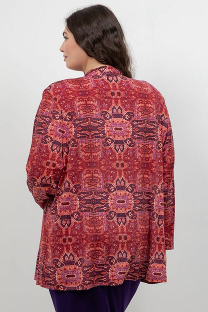 Vikki Vi Jersey Byzantine Spice Kimono Jacket