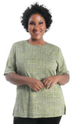 Vikki Vi Jersey Lemon Twill Short Sleeve Tunic