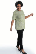 Vikki Vi Jersey Lemon Twill Short Sleeve Tunic