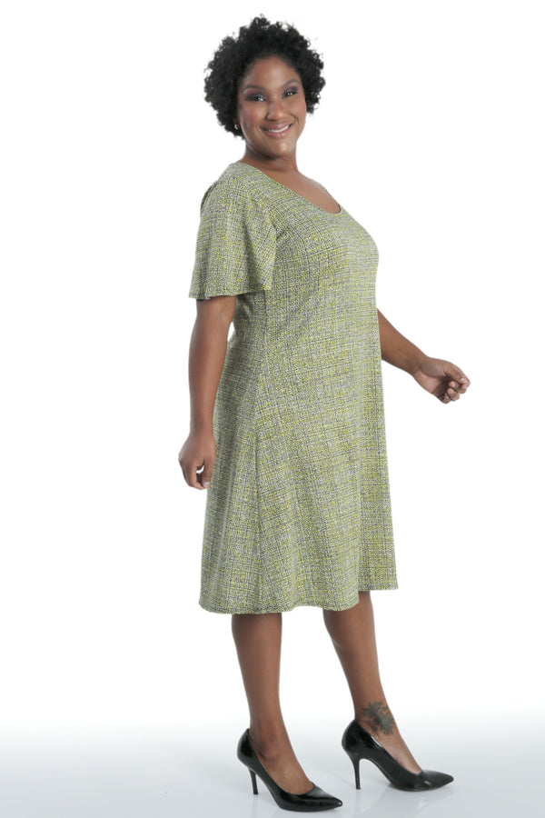 Vikki Vi Jersey Lemon Twill Dress