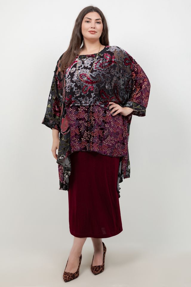 Burgundy Velvet Whisper Top