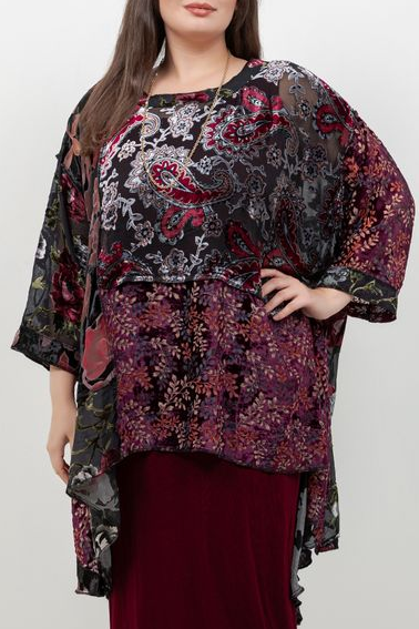 Burgundy Velvet Whisper Top