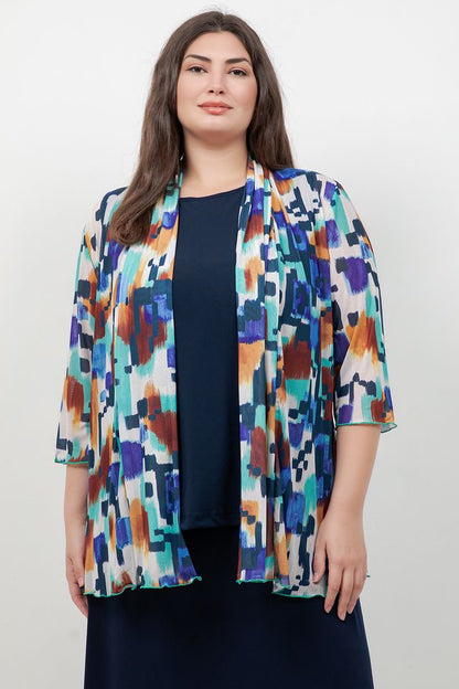 Mesh Navy Mosaic Tide Jacket