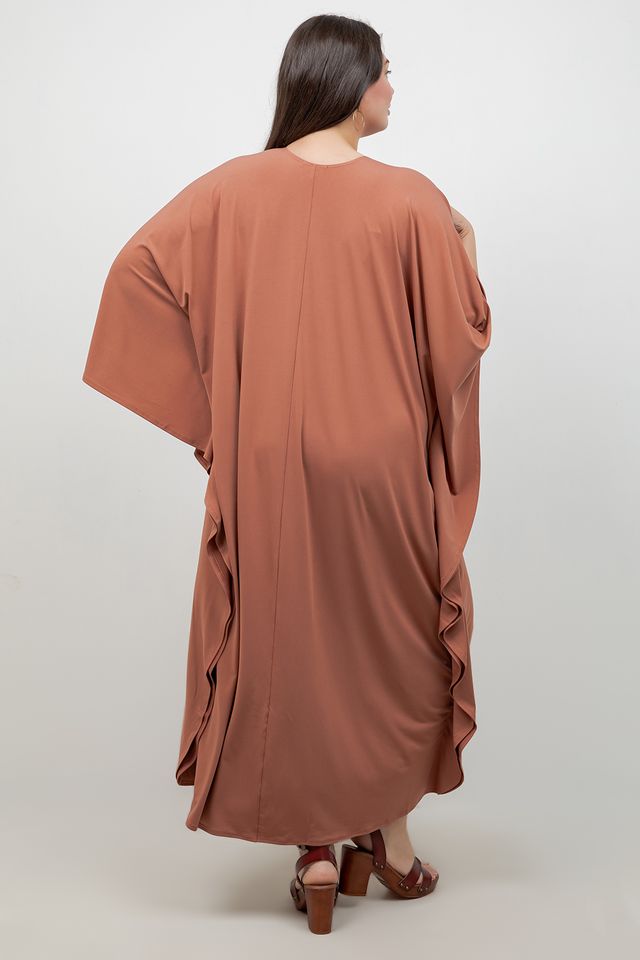 Vikki Vi Jersey Blush Zip Front Caftan