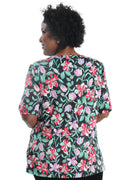 Vikki Vi Jersey Modern Floral Short Sleeve Tunic