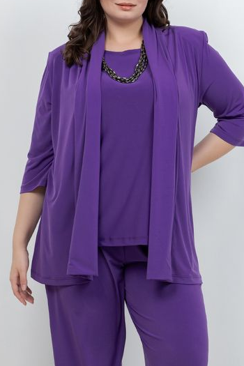 Jackets Vikki Vi Jersey Iris 3/4 Sleeve Kimono Jacket